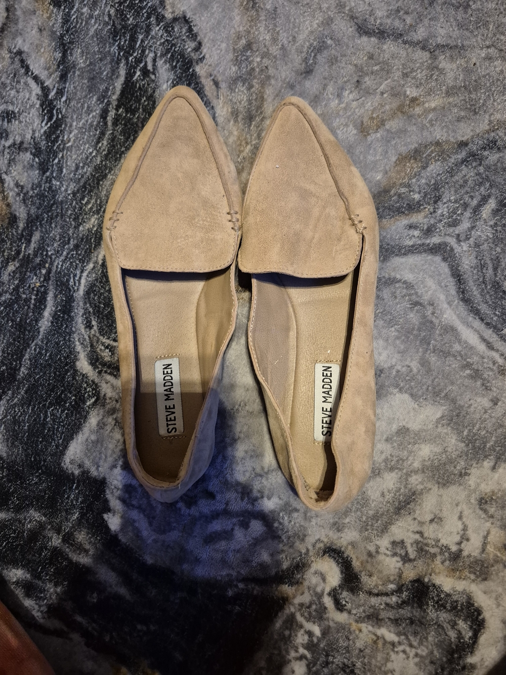 Steve Madden Women's Tan Suede Pointed Toe Flats